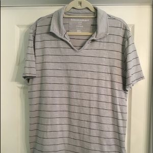 ❤️Gray Stripe Polo Shirt XL